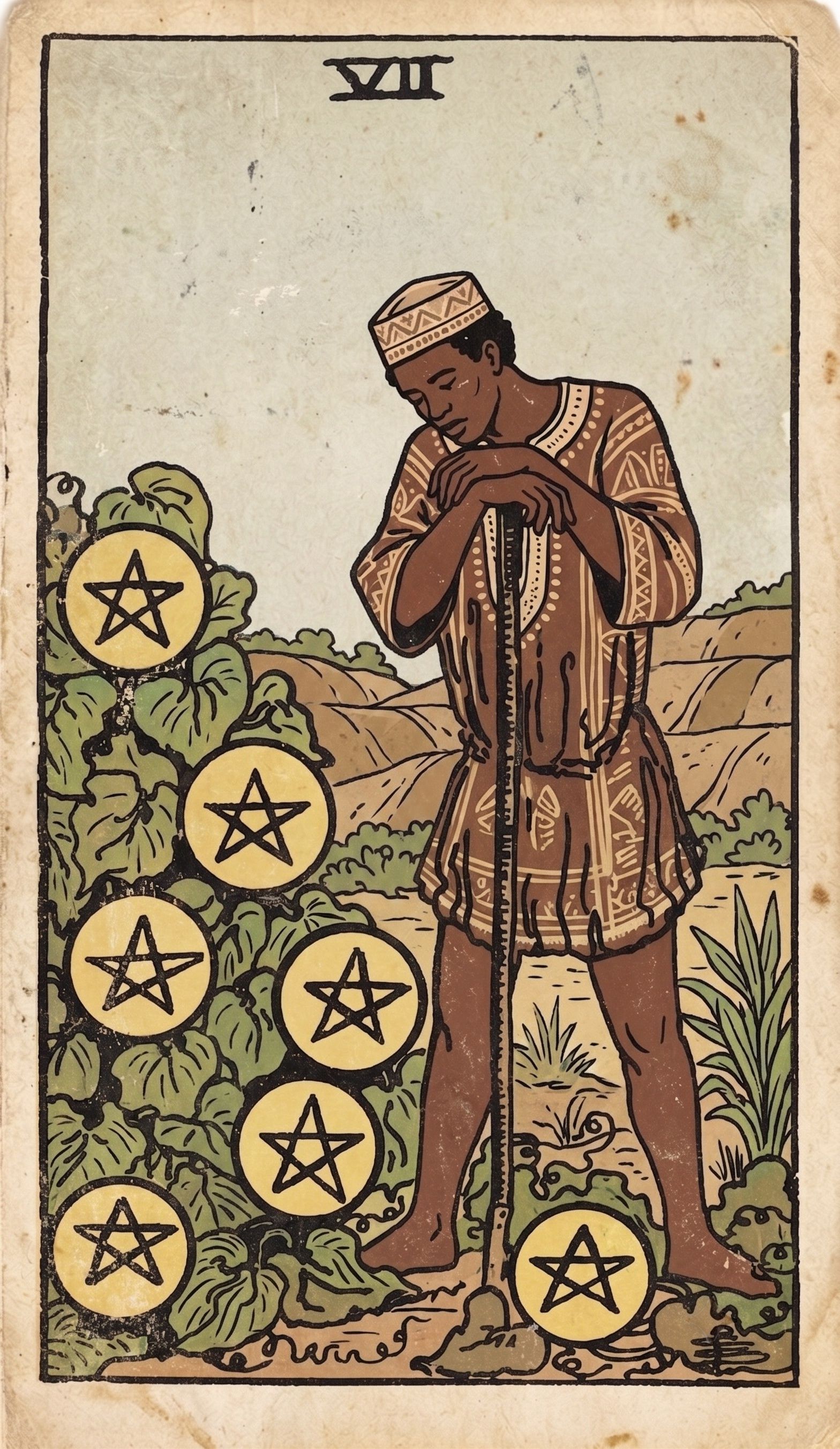 Siete de Pentáculos