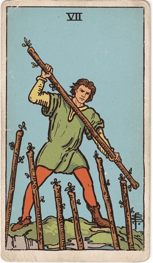 Sieben der Stäbe
