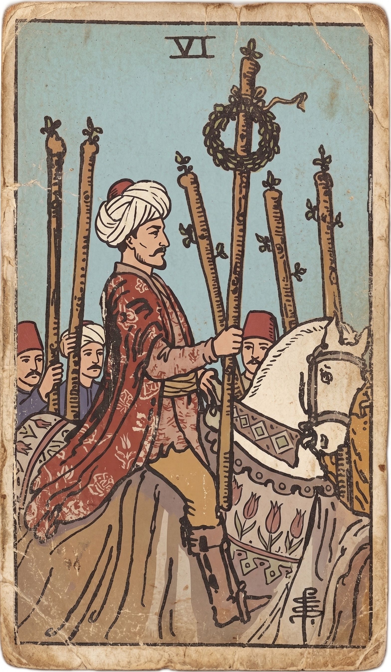 Sechs der Stäbe