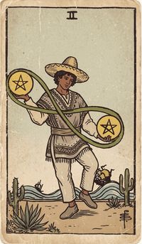 Dos de Pentáculos